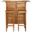 Ensemble de 3 tables de bar et chaises en bois d'acacia massif