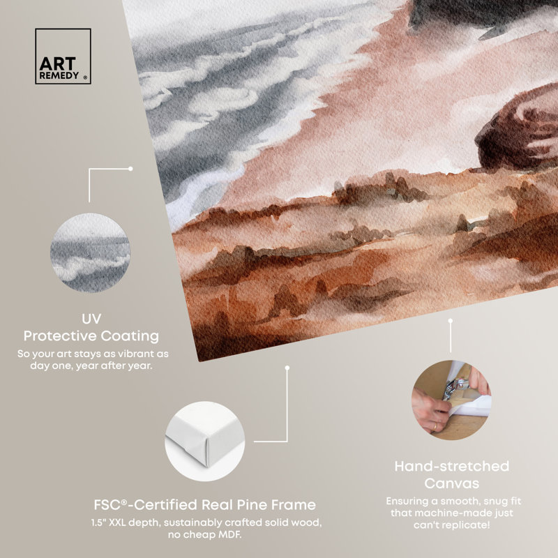 Art Remedy Coastal Landscape Gallery Wrapped Canvas, 20" x 24"