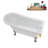 58" Streamlin Clawfoot Tub,Tray,Drain, Clawfeet-101628927-102219868