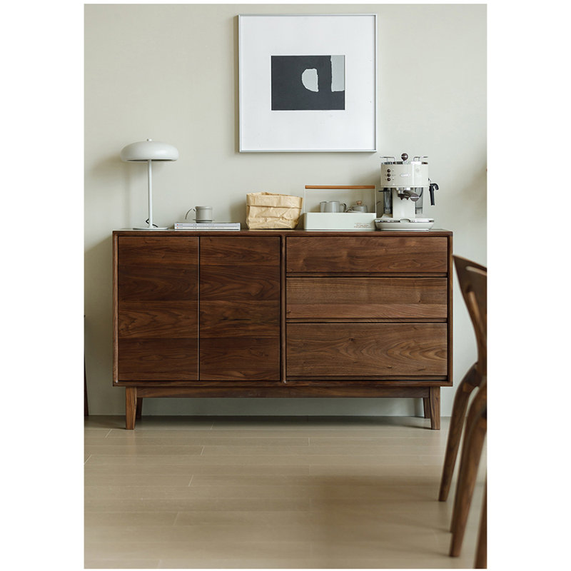 Armoire d'appoint rétro tout en bois massif