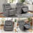 38.2" Wide Modern And Ergonomic Swivel And Glider Vegan Leather Manual Recliner-736075428