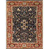 High-Quality Hand-Knotted Blue And Red Area Rug