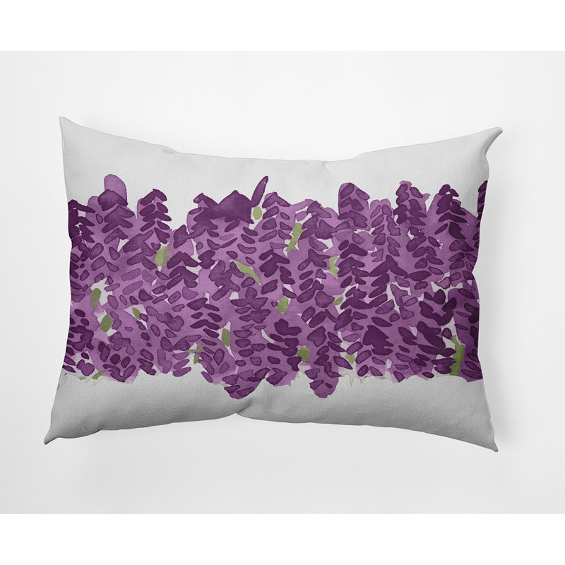 Housse et housse de coussin rectangulaire Flower Bell, Mauve