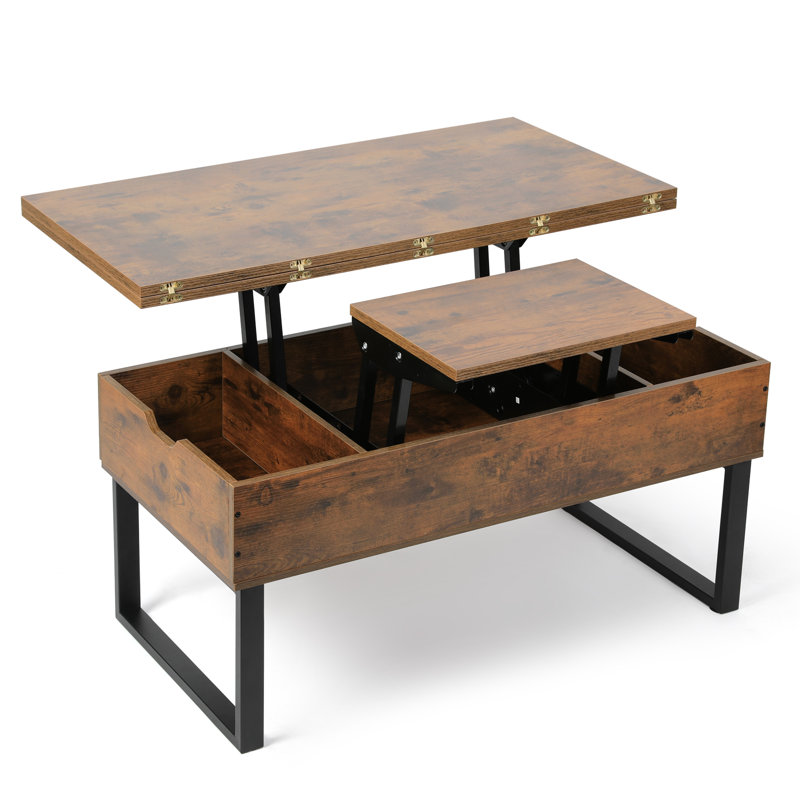 Table basse Allyssia, Brun rustique