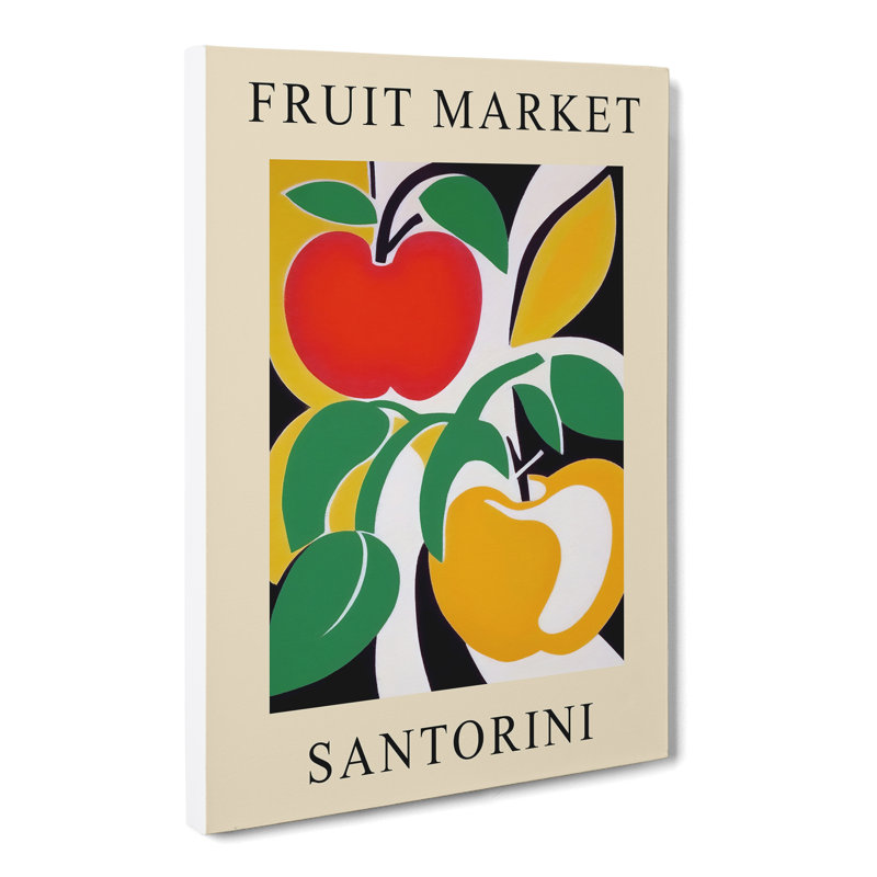 Santorini Fruit Market Exhibition Apple - Wrapped Canvas, 76cm H x 50cm W x 3cm D