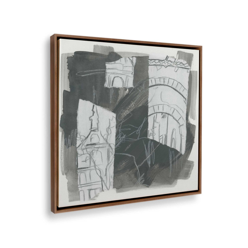 «Street Shadows II» par June Erica Vess, reproduction d'art sur toile, H 30 po x l 30 po, Brun