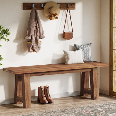 55" Solid Wood Bench by Ophelia & Co.