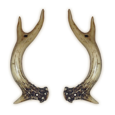 Ensemble de 2 poignées de porte en fausse fourrure de style chalet rustique en bois d'antan brun clair 8,5 x 3,3 po