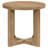 Wai 3-Piece Round Wood Coffee Table and 2 End Tables Set with Curved Open Bases, Light Oak-387293340-387293341