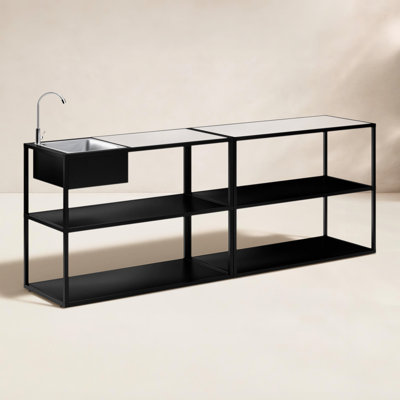 2-Piece Outdoor Kitchen Modular with Sink