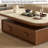Rectangular stone slab storage coffee table-1265197134