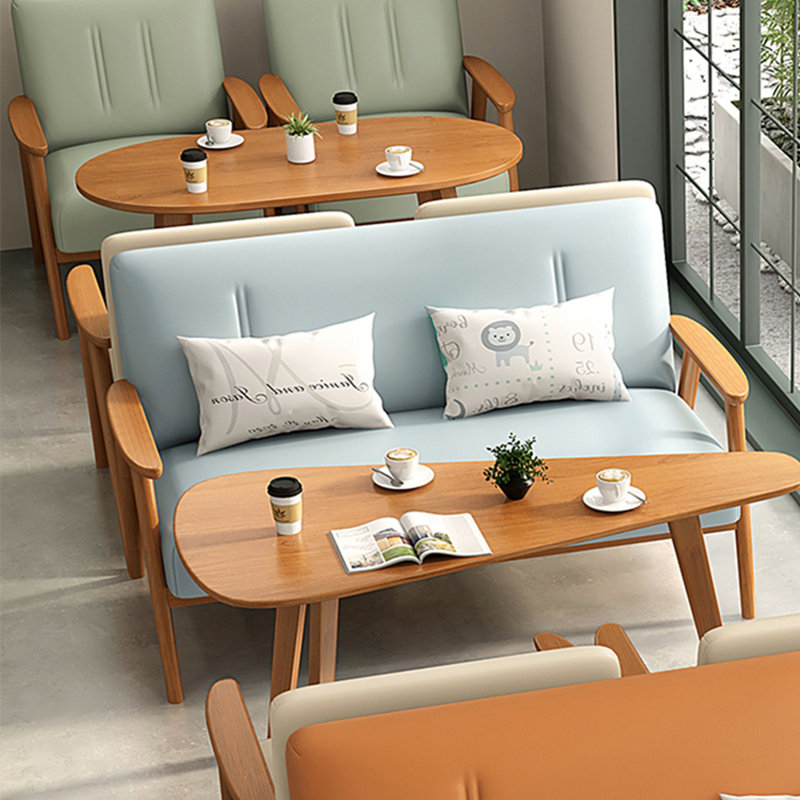 Bancs de café modernes et simples, Bleu clair