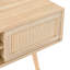 Meuble télé naturel avec pieds en bois massif, tablette réglable de 54,13 po de long, portes coulissantes doubles pour armoire de salon, portes, tablette-1331942433