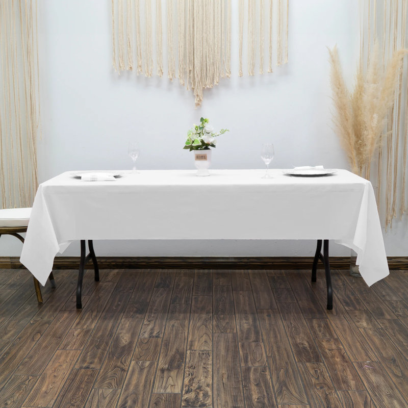 Rouleaux de nappe en plastique jetables, Blanc