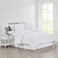 Literie 2 pièces Southshore Fine Linens Pom-Pom blanche, 1 place/1 place XL, avec 1 taie d'oreiller standard, en microfibre douce prélavée et bordure à pompons-319530285-327740138