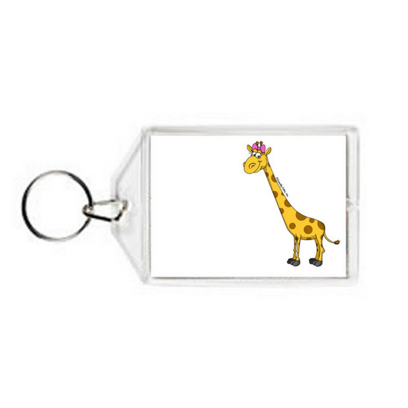 Girafe personnalisée - porte-clés en acrylique