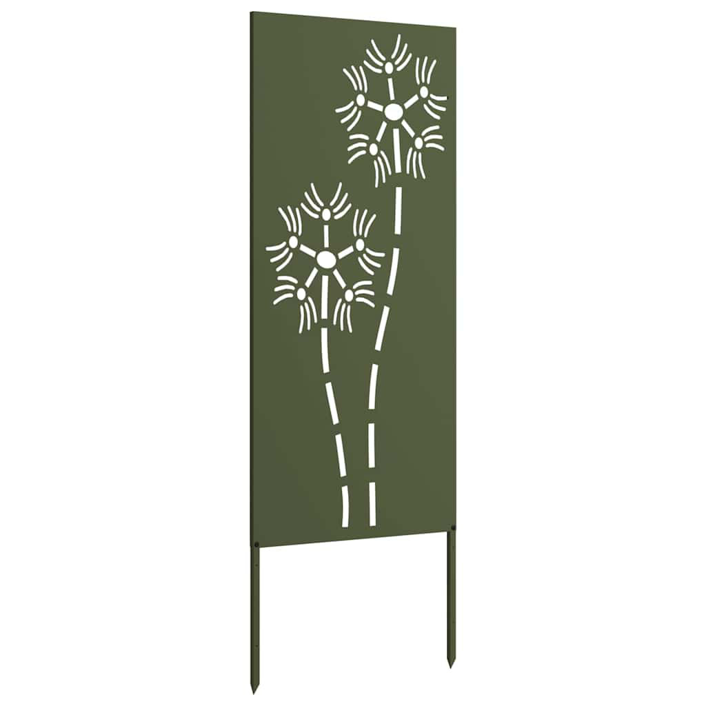 Vidaxl Garden Privacy Screen Olive Green 50 X 140 Cm Cold-Rolled Steel