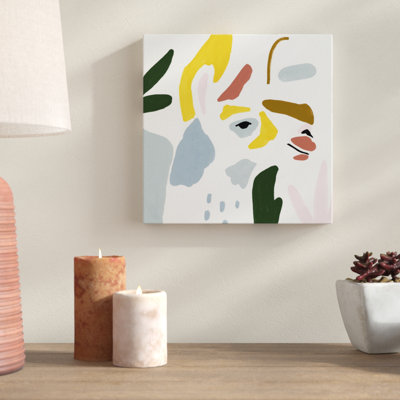 Llama Moderne III 1 Piece Wrapped Canvas Painting