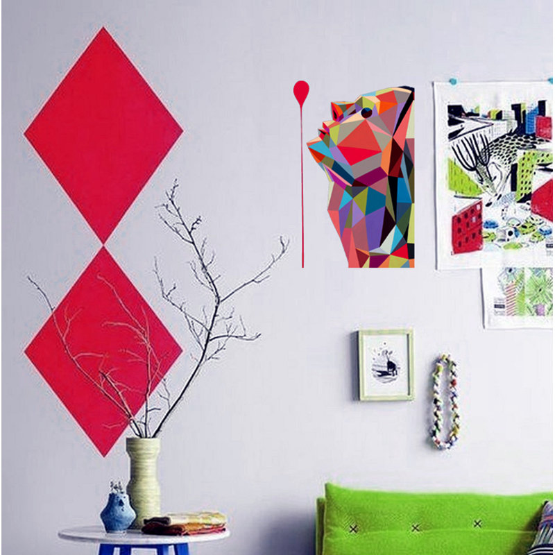 Adhésif décoratif polygonal stylish, H 26 po x l 22 po