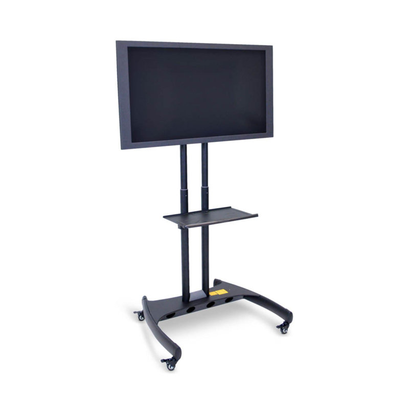 Support de plancher inclinable gris WorkplaceEssentiel pour écran ACL avec tablettes, peut supporter jusqu'à 100 lb