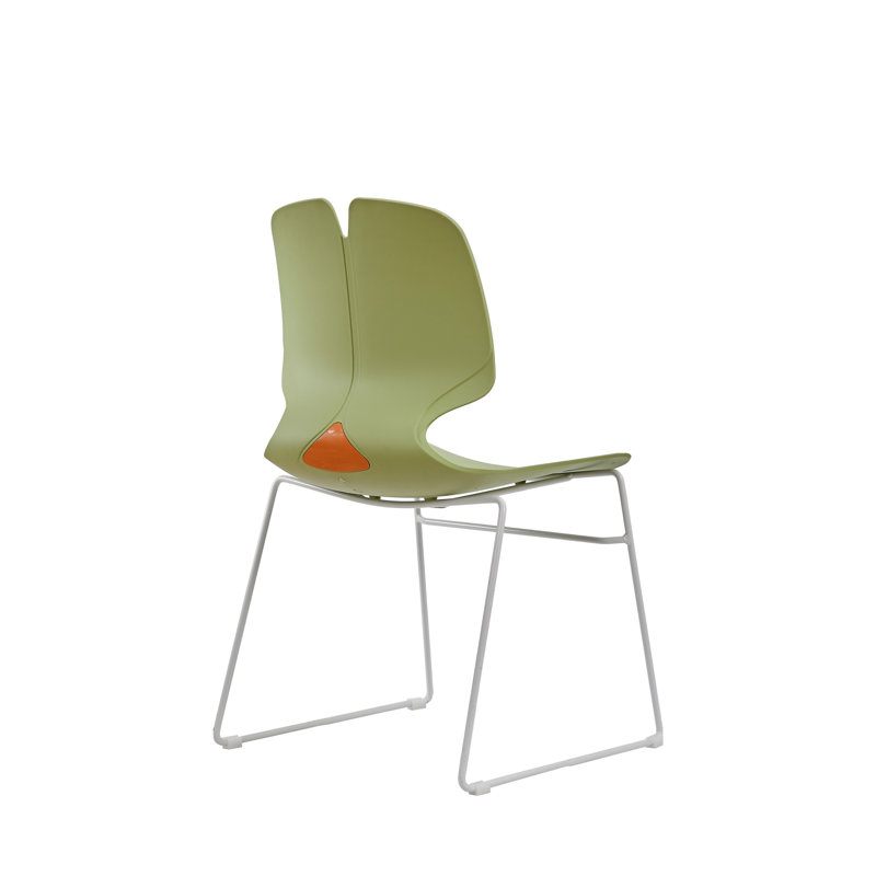 Ensemble de 4 chaises de bureau modernes empilées avec fabrication en polypropylène et capacité de charge de 180 kg, conception ergonomique pour le confort et la durabilité