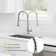 JS Pull Out Kitchen Faucet with Deck Plate 2 Spray Modes