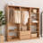 Dee Walk In Closet Modular Freestanding Storage 9 Shelf 2 Drawer Brown-111734990