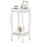 2-Tier Round End Table Narrow Sofa Side Nightstand w/ Storage Shelf & Wood Legs-630369152