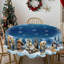 Nappe 1pc, thématique de Noël, nappe ronde / rectangulaire, manteau de cheminée, décoration de Noël, décoration de salle à manger pour fêtes, housse de table ronde de Noël, accessoires de cuisine festive, plusieurs tailles disponibles-1519635477