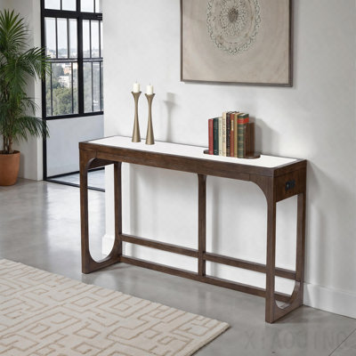 Sofa Table, Transitional, Quartz Top, USB Port