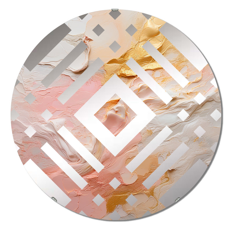 Deshanda - Miroir décoratif diamant, 23,6 po x 23,6 po