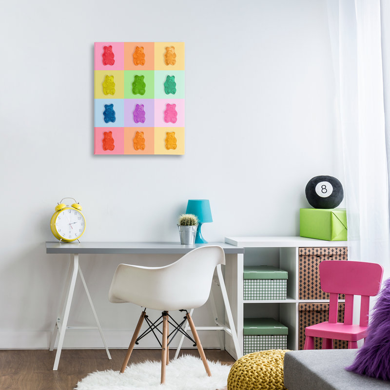 «Candy Bears Rainbow Canvas» par Lish Creative, H 30 po x l 24 po