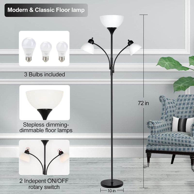 Lampadaires de salon Morden, Mat