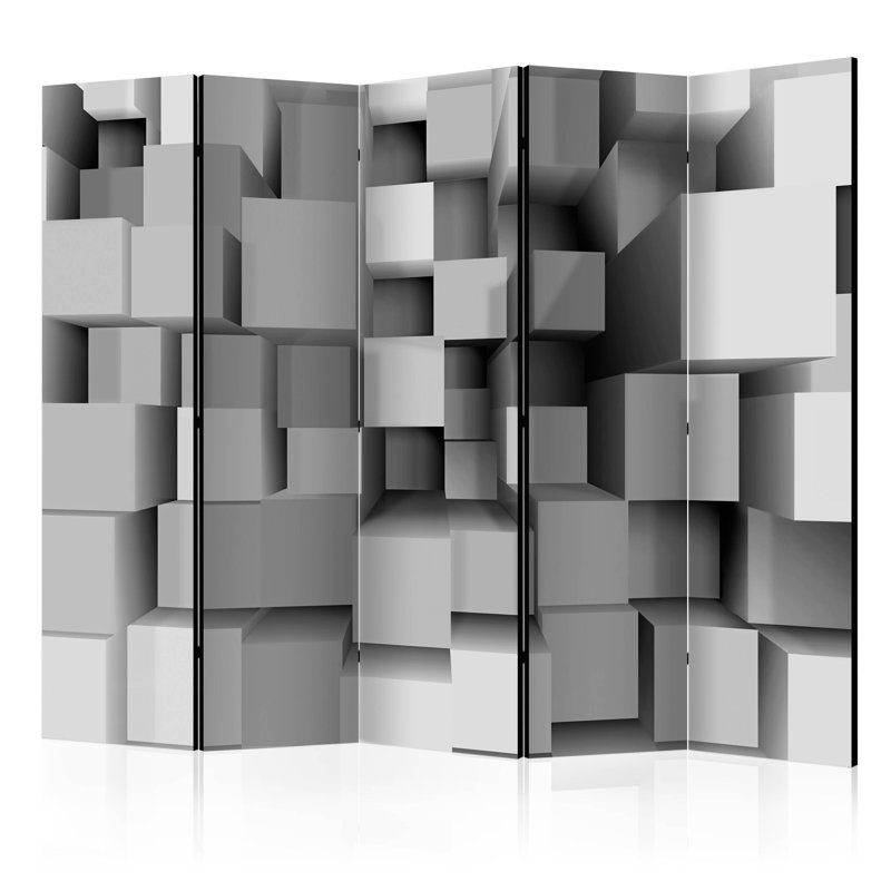 Solid Wood Folding Room Divider, 5