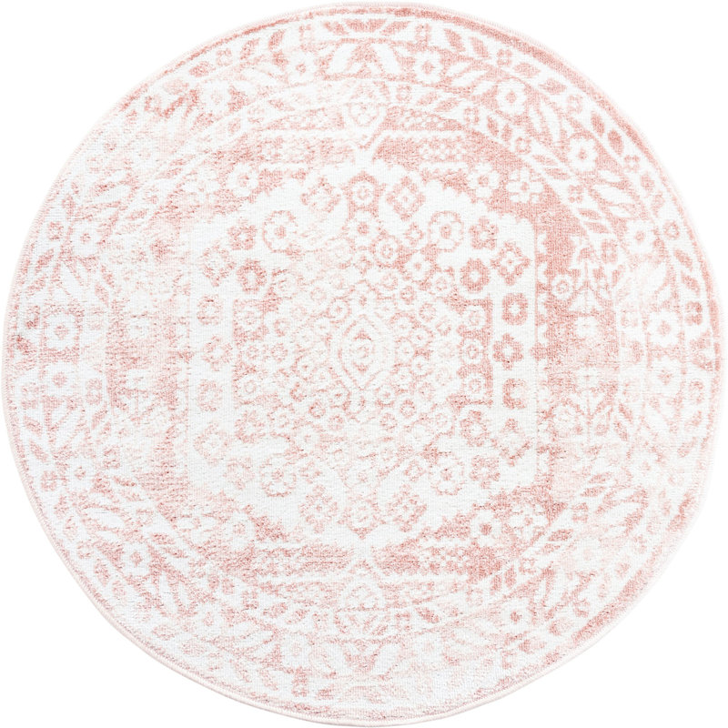 Micsunel Abstract Indoor Rug, Round 3'