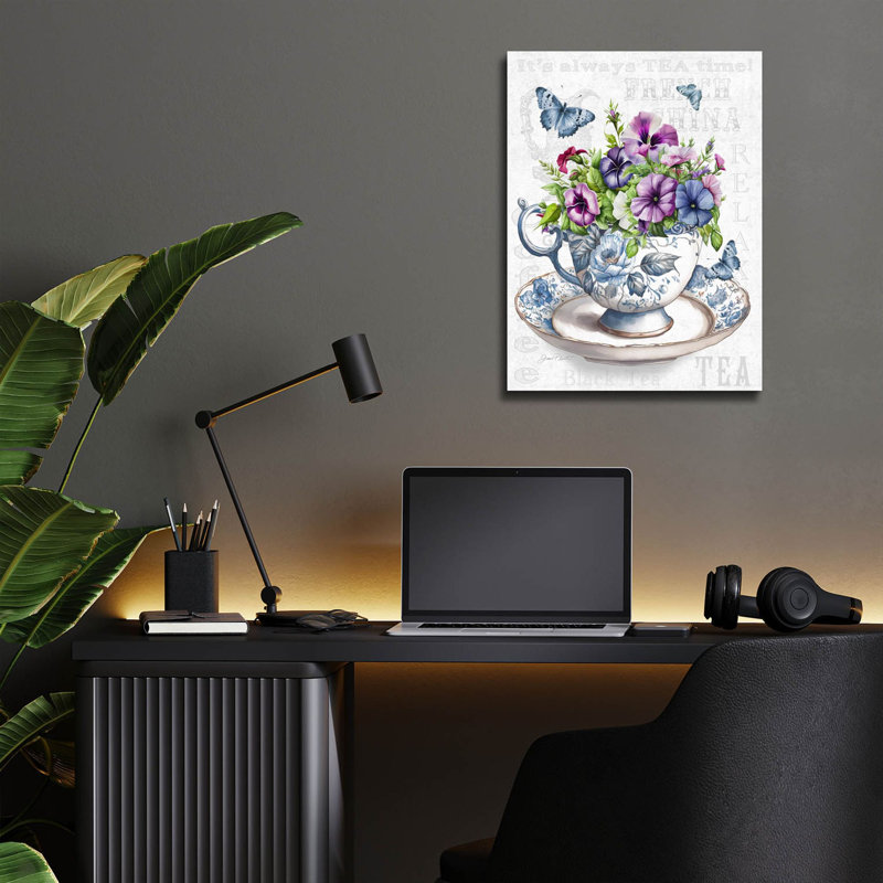 «Lovely Porcelain 3» par Jean Plout, art mural en verre acrylique, H 16 po x l 12 po x P 0,13 po