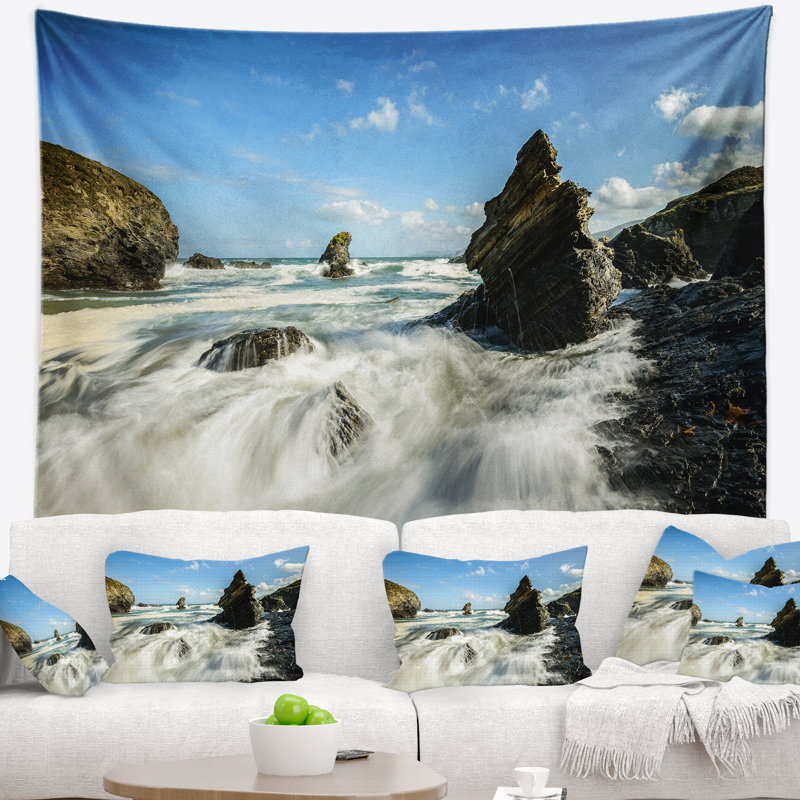 Tapisserie seascape rugissant atlantique côte atlantique, H 50 po x l 60 po