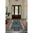 Gracilynn Collection Digital Print Cotton-Polyester Blue Floral Rug-795602913