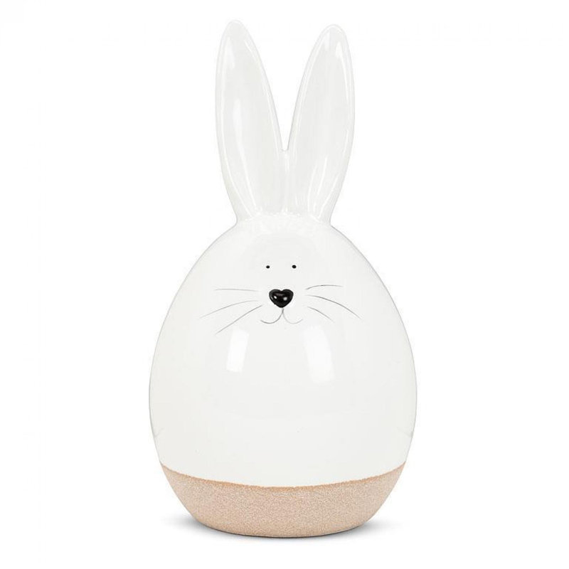 Figurine de lapin blanc mat et brillant