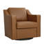 Faux Leather Swivel Armchair-1368538211