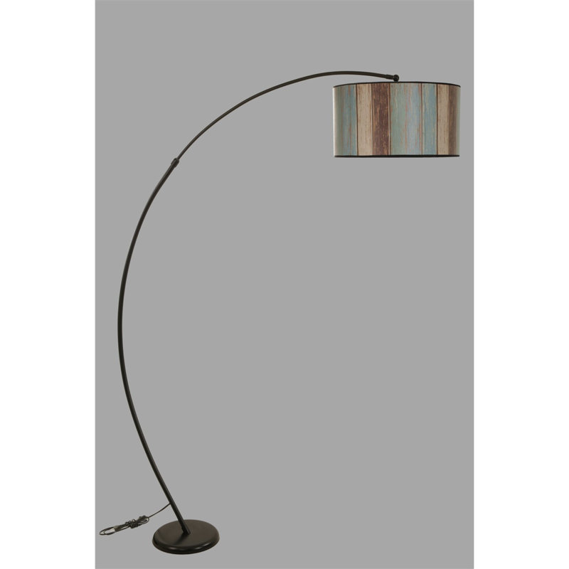 Pontus 185cm Arched Floor Lamp, Black