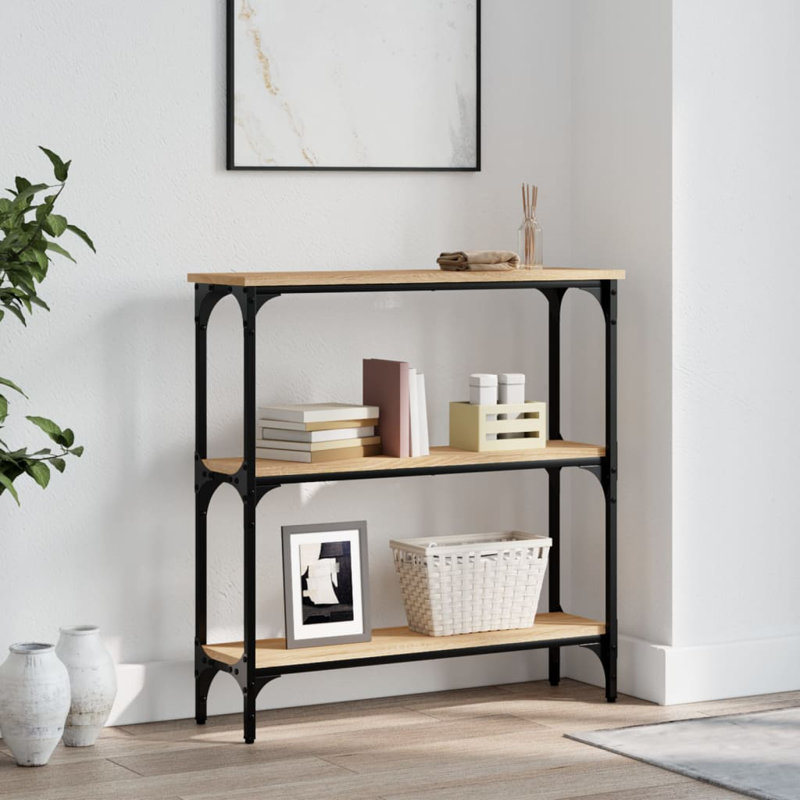 Console Table, Sonoma Oak, 75cm H x 75cm W x 22.5cm D