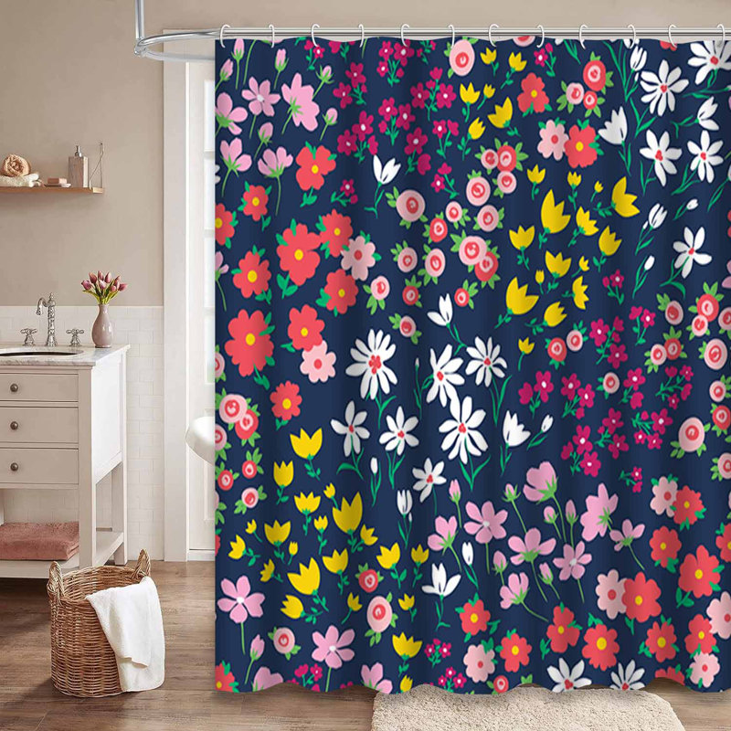 Rideau de douche avec 12 crochets lumineux, L 72 po x l 84 po