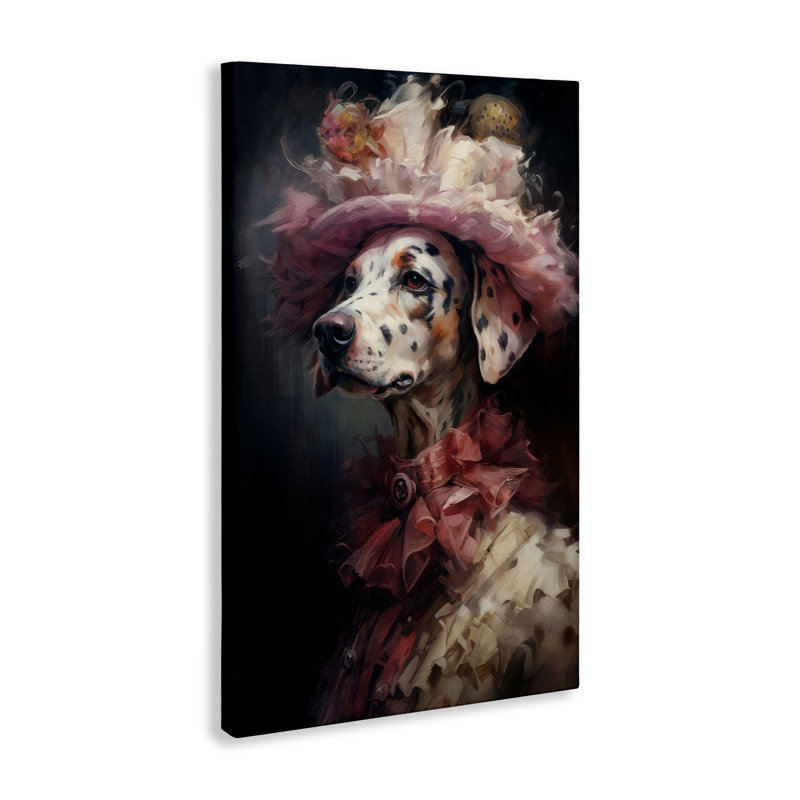 Toile de l'époque victorienne dalmatienne, design par Wumples, H 24 po x l 16 po