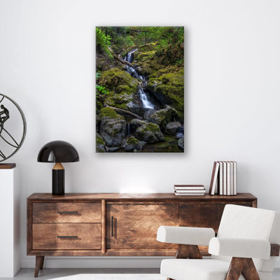 River Flow Print Wall Art - Nature Landscape Poster - Flowing River Scenic Artwork - Forest Mountain Water View Print - Rustic Cabin Home Decor - Minimalist Nature Wall Art - Calm Outdoor Inspired Gift