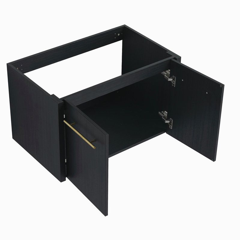 Armoire de salle de bain murale de 30 pouces avec lavabo en résine épaisse