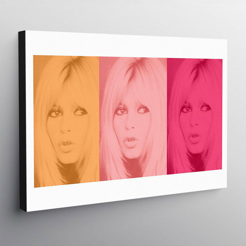Bridget Bardot Tryptich - Wrapped Canvas Print, 84cm H x 120cm W x 4cm D