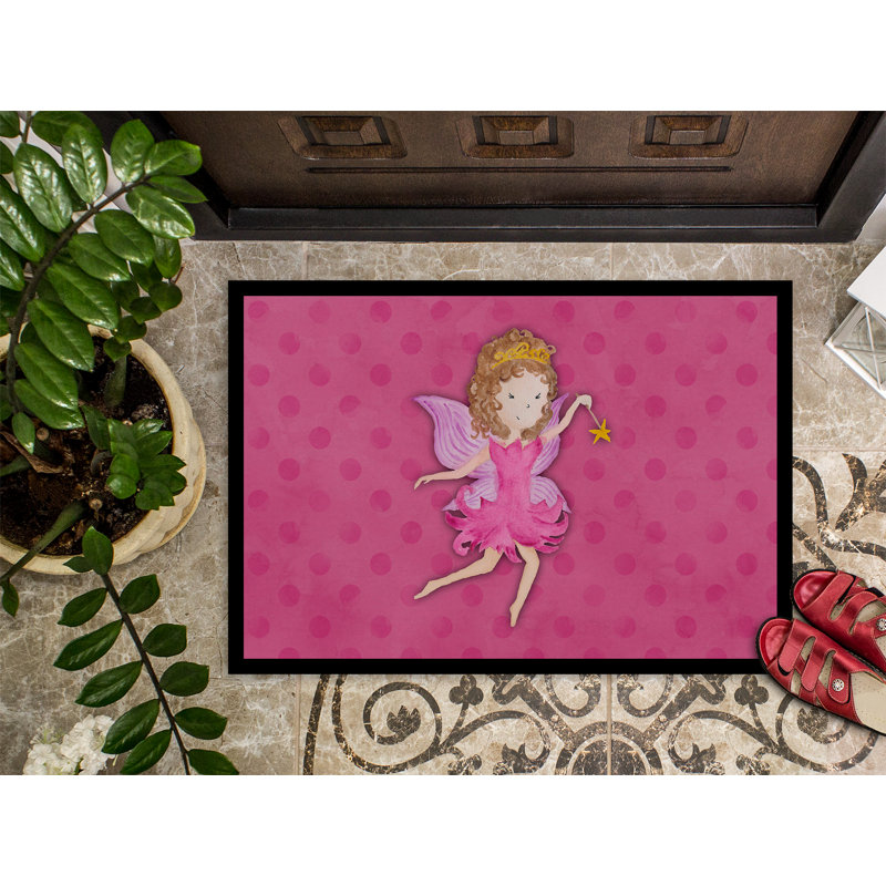 Tapis de porte d’extérieur anti-dérapant aquarelle Dmitri, H 0,2 po x l 36 po x P 24 po