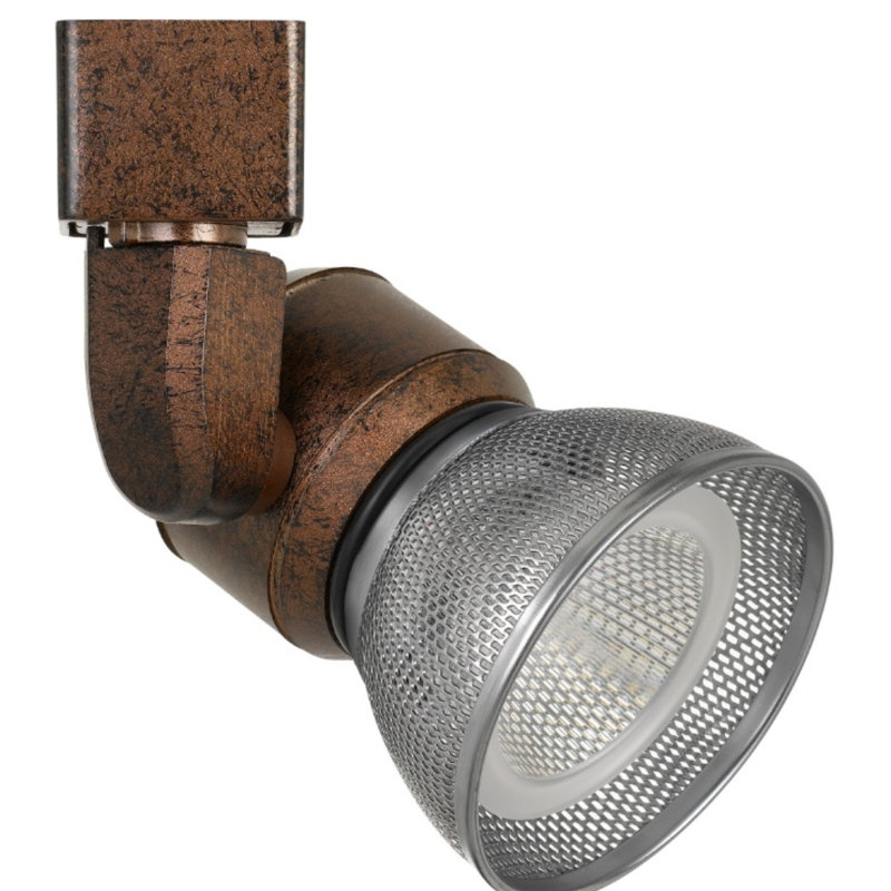 Luminaire sur rail DEL intégré Cal Lighting, fini rouille, 13,3 cm (5,25 po) de hauteur, 700 lumens, intensité variable