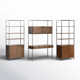 Loki 3 Piece Rectangular Writing Desk Office Set with Hutch